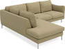 Madison - 2-sits soffa med divan vänster - Gul