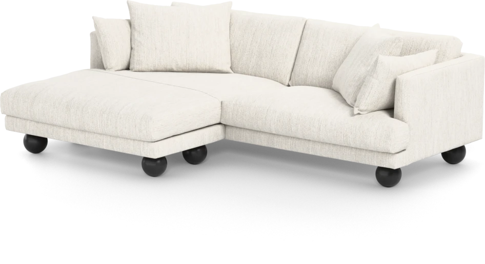 Harper - 4-sits med schäslong XL vänster - Vit