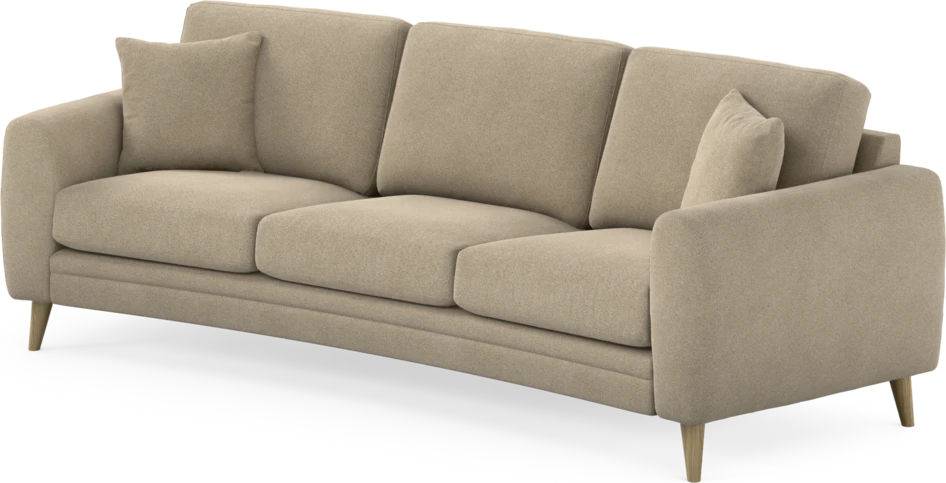 Eden - 3-sits soffa svängd - Beige