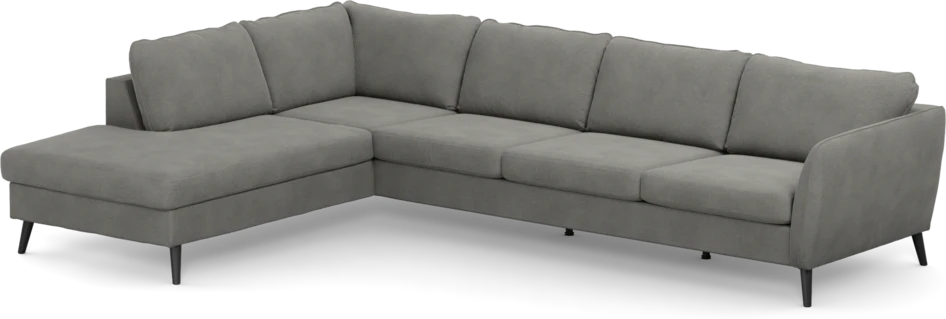 County - 3-sits soffa med divan vänster - Grå