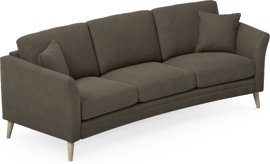 Eden - 3-sits soffa svängd - Brun