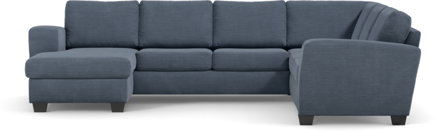 Friday - Hörnsoffa, 3+2-sits med schäslong vänster - Blå
