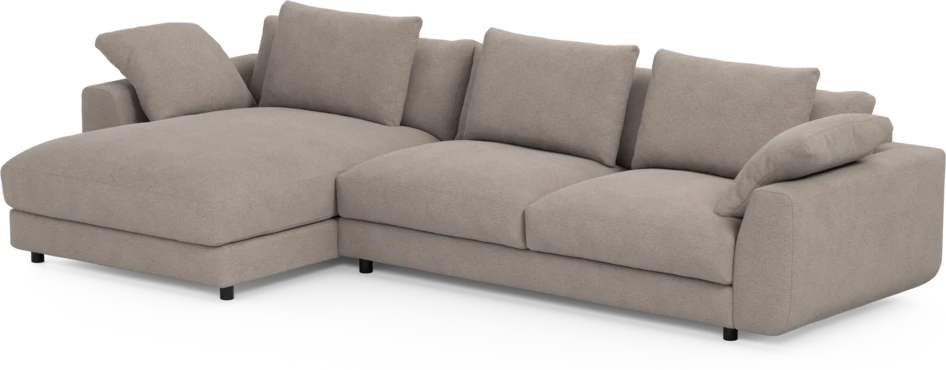 Amie - 3-sits med schäslong vänster - Beige