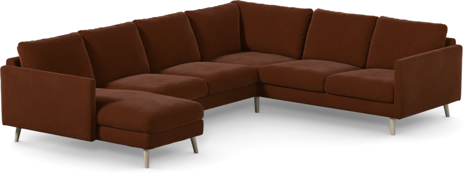 Madison Lux - Hörnsoffa med schäslong vänster - Orange