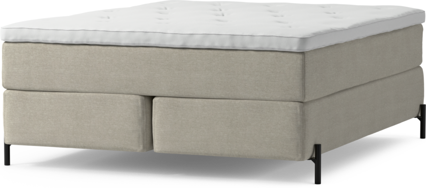 Delux Dream - Kontinentalsäng, dubbelsäng med bäddmadrass och sängben - Beige