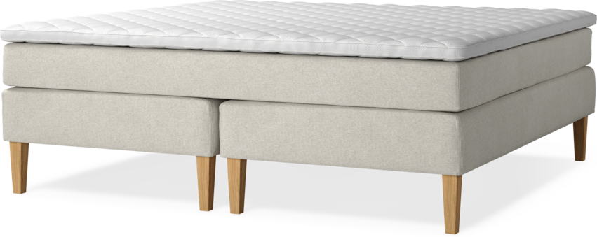 Delux Sense - Kontinentalsäng, dubbelsäng med bäddmadrass - Beige