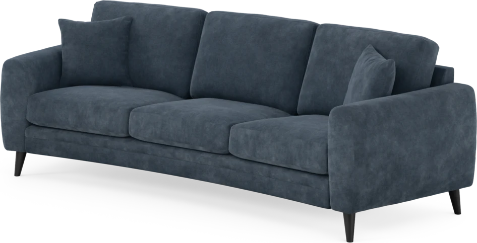 Eden - 3-sits soffa svängd - Blå