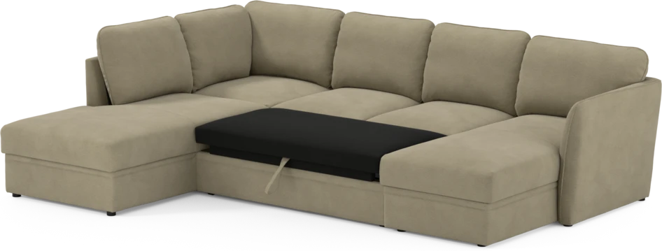 Öland - Bäddsoffa med divan vänster och schäslong höger - Beige