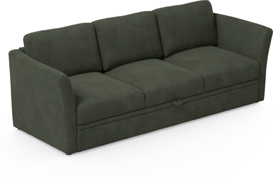 Öland - Bäddsoffa 3-sits, längsbäddad - Grön
