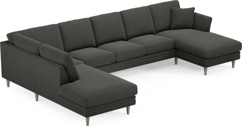 Eden - 3-sits soffa med divan vänster och schäslong höger - Grå