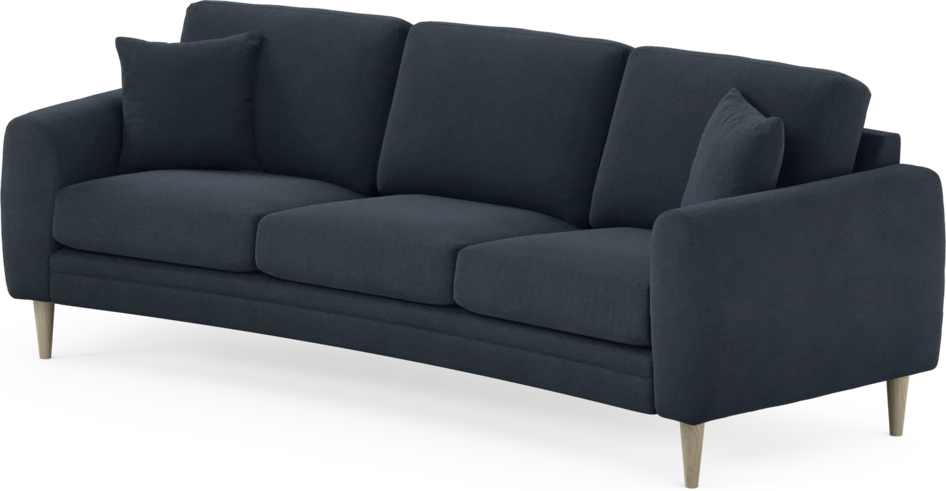 Eden - 3-sits soffa svängd - Blå