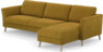 Bridge - 3-sits soffa med schäslong höger - Gul