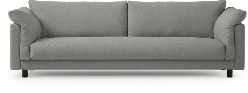 Cherrie - 4-sits soffa, hel dyna, fast klädsel - Grå