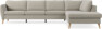 County - 3-sits soffa med divan höger - Beige