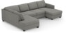 Nevada - 3-sits soffa med divan vänster och schäslong höger - Grå