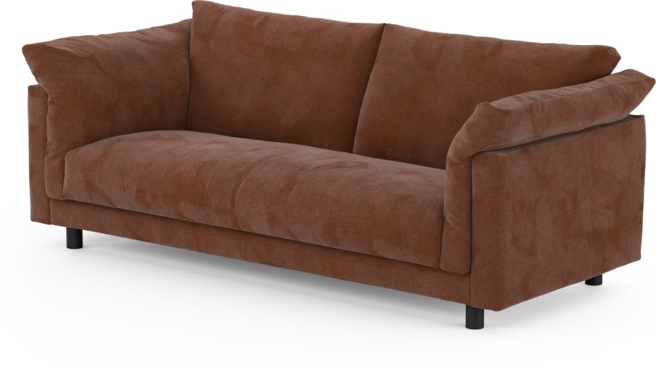 Cherrie - 2,5-sits soffa, hel dyna, fast klädsel - Orange