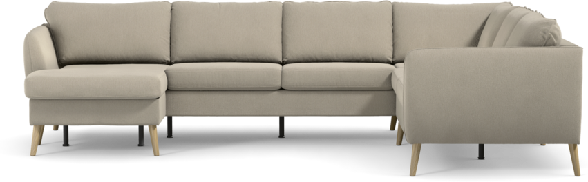 County - Hörnsoffa, 3+2-sits med schäslong vänster - Grå