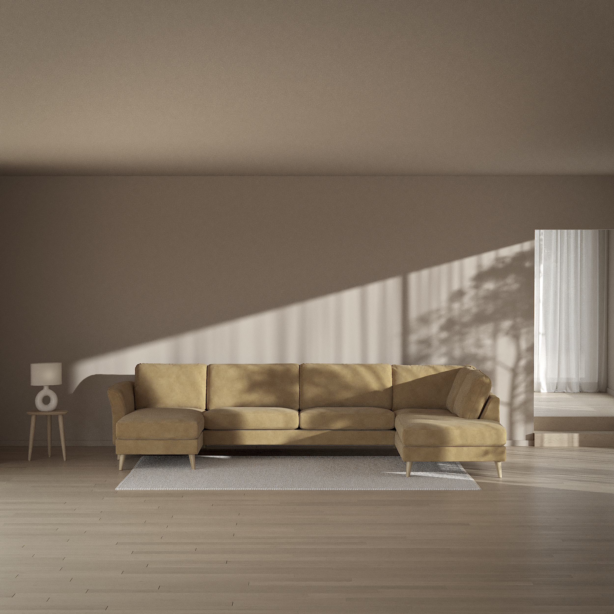 Bridge - 3-sits soffa med schäslong vänster och divan höger - inspiration