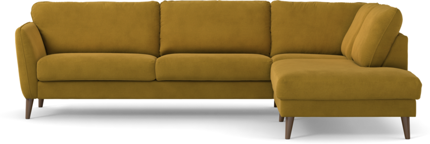 Bridge - 3-sits soffa med divan höger - Gul