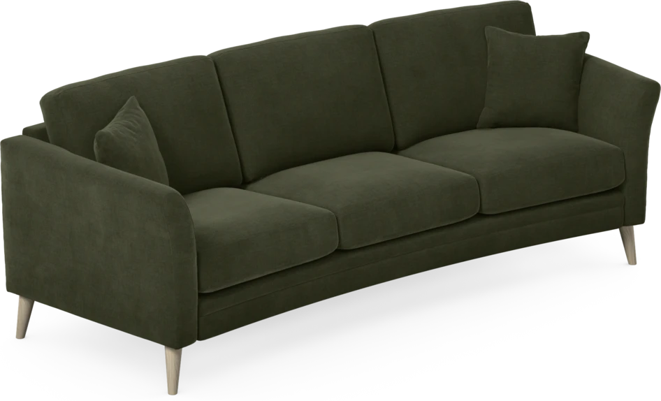 Eden - 3-sits soffa svängd - Grön