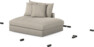 Rossi - 3-sits soffa med divan höger - Beige