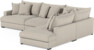 Rossi - 3-sits soffa med divan höger - Beige