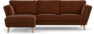 Madison Lux - 2-sits soffa med schäslong vänster - Orange
