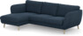 Madison Lux - 2-sits soffa med schäslong vänster - Blå