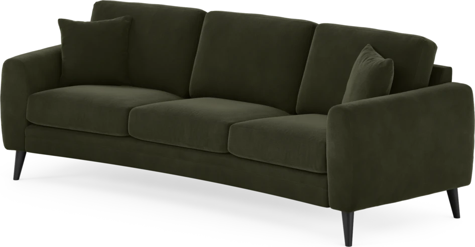 Eden - 3-sits soffa svängd - Grön