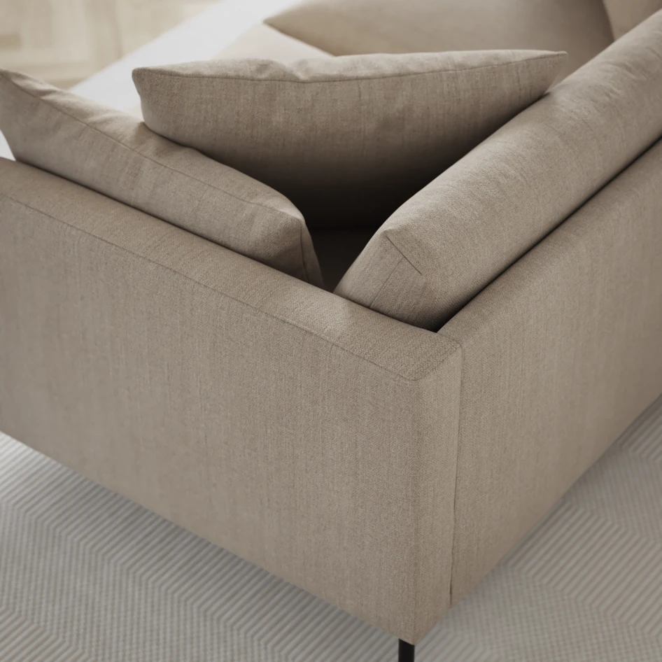 Harper - 3-sits soffa, hel dyna - Beige