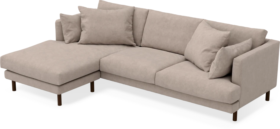 Harper - 4-sits med schäslong vänster - Beige