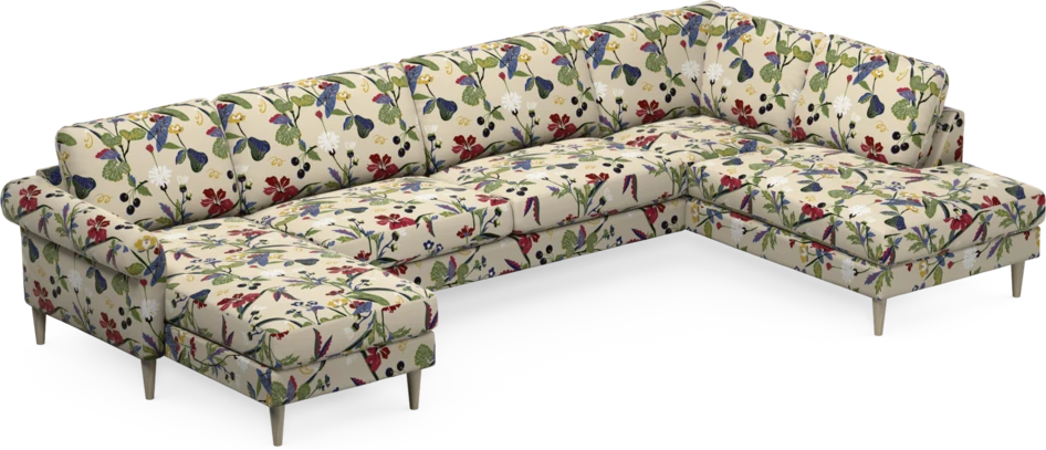 Bridge - 3-sits soffa med schäslong vänster och divan höger - Flerfärgad