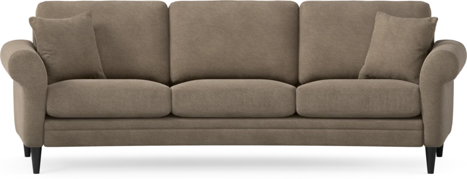Eden - 3-sits soffa svängd - Brun