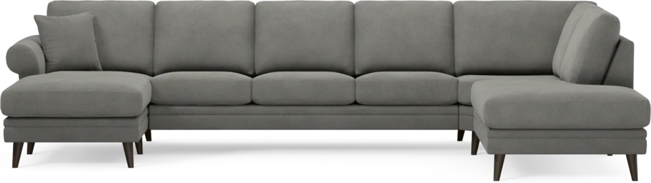Eden - 3-sits soffa med schäslong vänster och divan höger - Grå