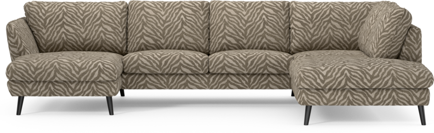 Madison - 2-sits soffa med schäslong vänster och divan höger - Brun