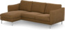 Madison Lux - 2-sits soffa med schäslong vänster - Brun