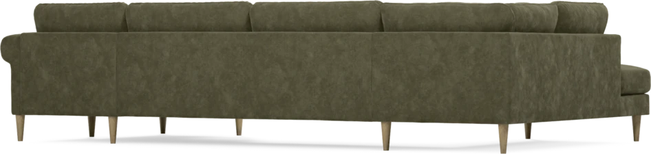 Bridge - 3-sits soffa med divan vänster och schäslong höger - Grön