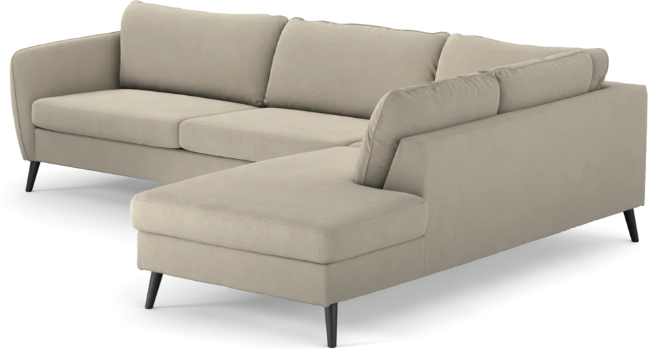 County - 2,5-sits soffa med divan höger - Grå