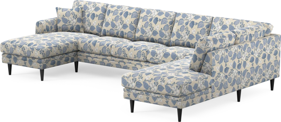 Eden - 3-sits soffa med schäslong vänster och divan höger - Flerfärgad