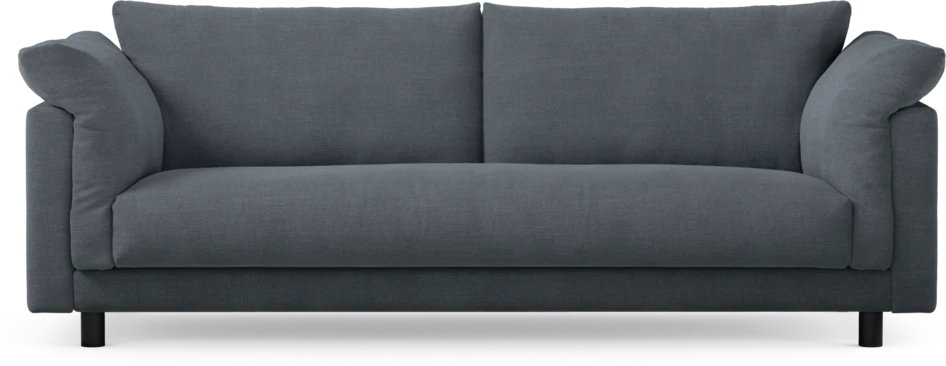 Cherrie - 3-sits soffa, hel dyna, fast klädsel - Blå