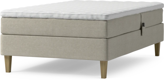 Delux Sense, Ställbar säng, enkelsäng med bäddmadrass och sängben