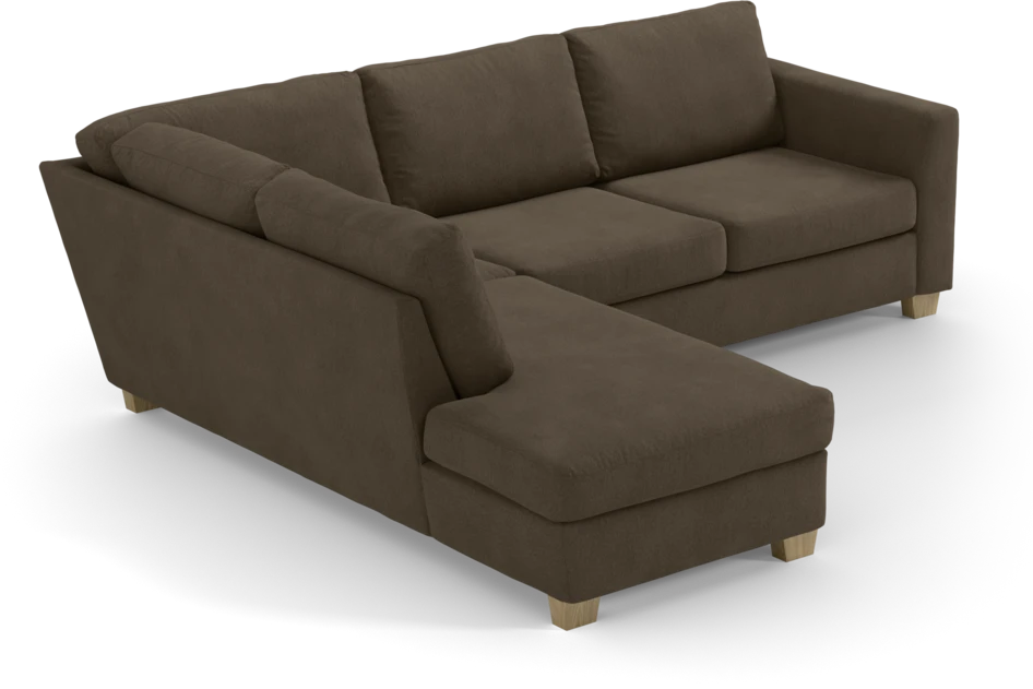 Friday - 2,5-sits soffa med divan vänster - Brun