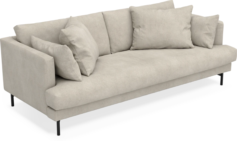 Harper - 3-sits soffa, hel dyna - Beige