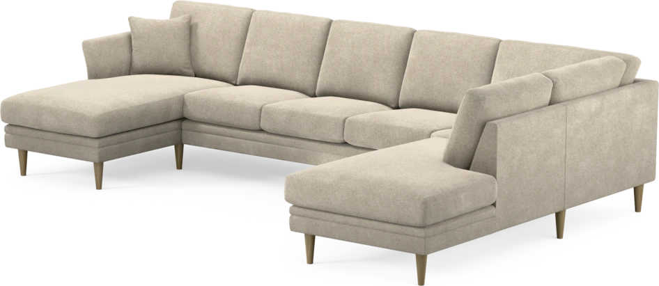 Eden - 3-sits soffa med schäslong vänster och divan höger - Beige