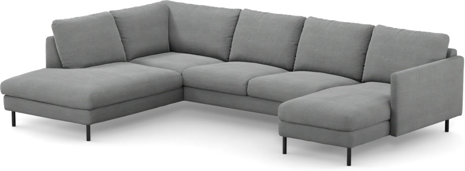 Madison - 2-sits soffa med divan vänster och schäslong höger - Grå