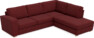 Friday - 2,5-sits soffa med divan höger - Rosa