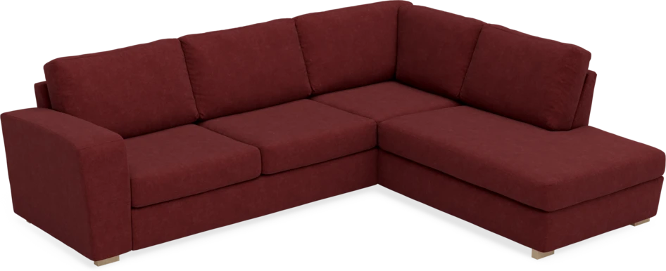 Friday - 2,5-sits soffa med divan höger - Rosa