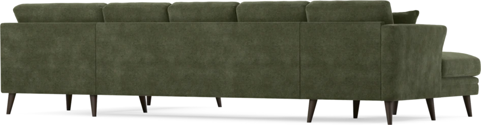 Eden - 3-sits soffa med schäslong vänster och divan höger - Grön