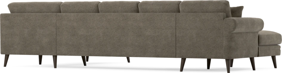 Eden - 3-sits soffa med schäslong vänster och divan höger - Brun