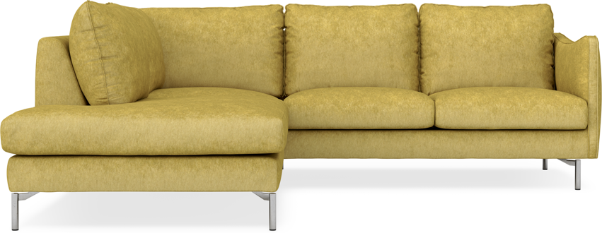 Madison - 2-sits soffa med divan vänster - Gul